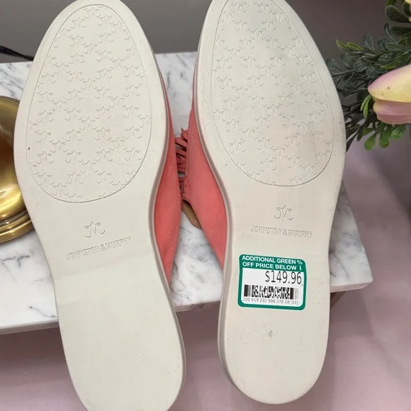 Johnston & Murphy Pink Tassel Loafers 9M NWT - Picture 3 of 7